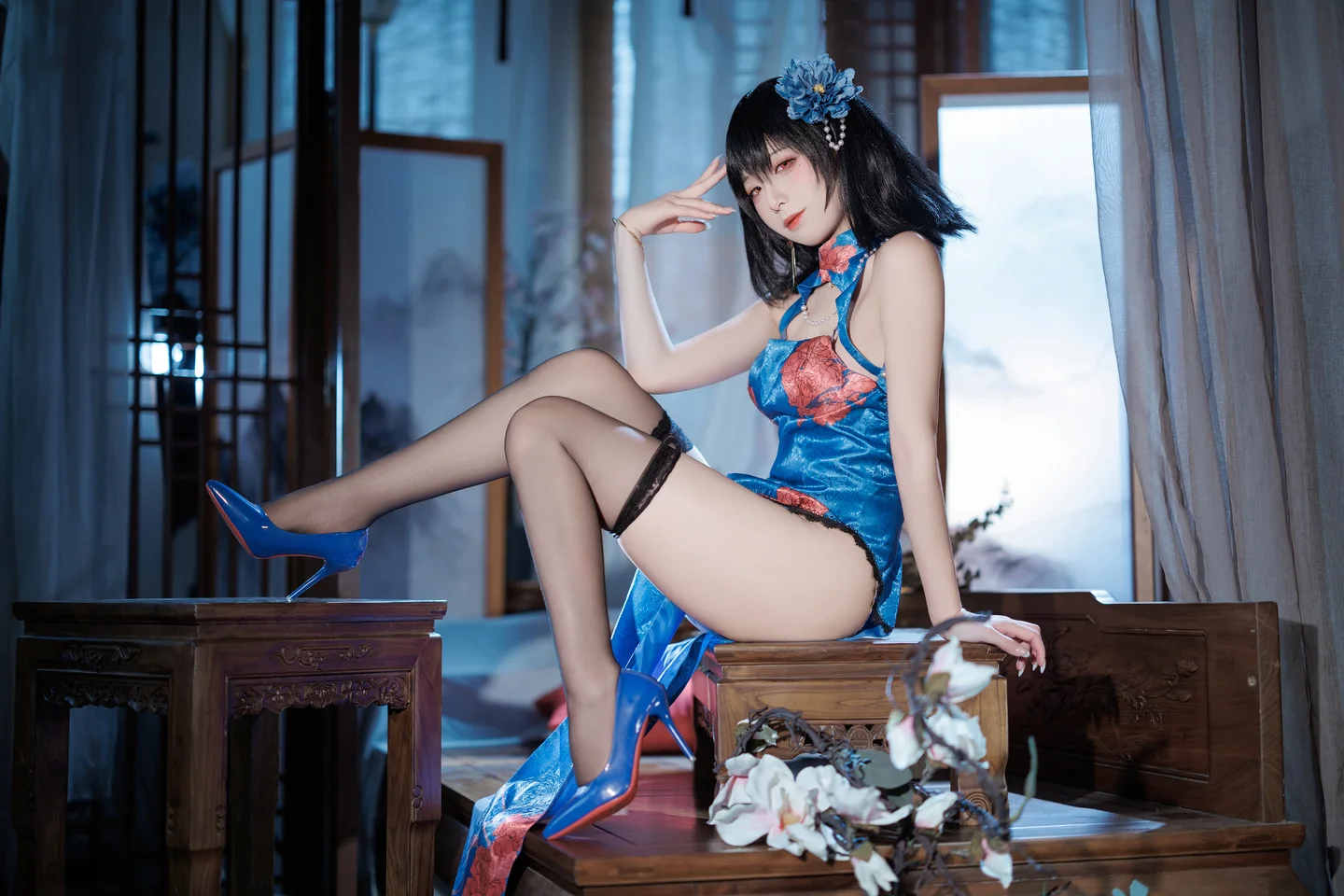 封疆疆v - 碧蓝航线·建武 旗袍 [36P-514MB] tg@simisebaisi 【丝足阁】010.webp